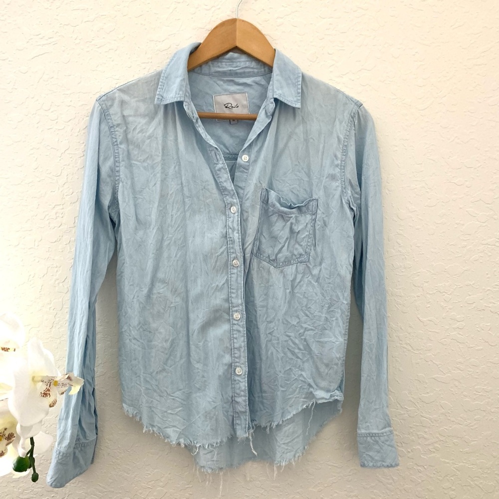 Rails Ingrid Raw Hem Button Down Shirt - image 3